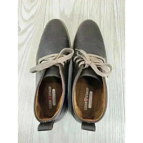 Deer Stags Chukka Boots Boys 7M Freeport Jr. Dark Brown Comfort Lace Up Shoe EUC - Picture 6 of 9